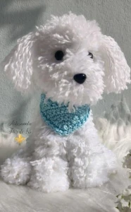 Mini Poodle - Amigurumi de Crochê - Artesanato e Personalizados