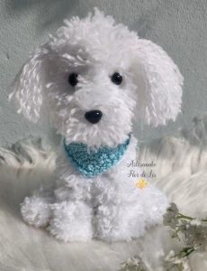 Mini Poodle - Amigurumi de Crochê