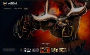 Conta de Lol com Black Alistar, UFO Corki e Rammus Rei - League of Legends