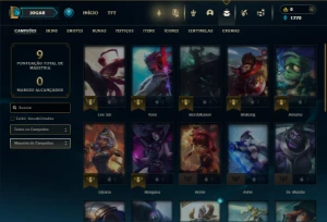 Unrnaked com 26 Champs e 5 Skins - League of Legends LOL