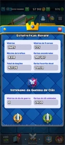 ⚠️ VENDO CONTA DE CLASH ROYALE, NÍVEL DO REI 12 ⚠️