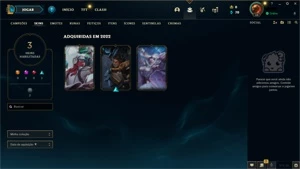 Conta Platina 1 53% winrate fila diamante - League of Legends LOL