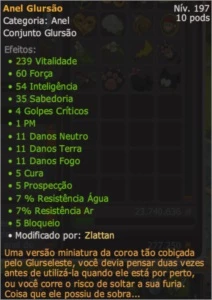 Anel Glursão EXO +1 PM - Dofus