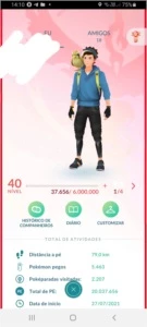 Conta Pokémon go lv 40
