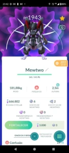 Conta Pokémon GO LVL 56 (2019)  5X Armored Mewtwo + Groudon