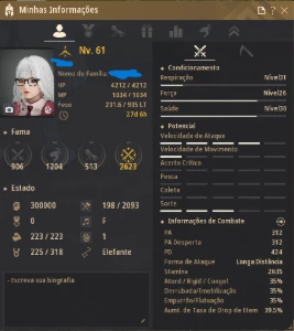 Conta black desert 754 GS