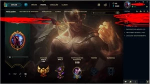 Conta de League of Legends(LoL), ouro 5, 17 emotes, 15 skins