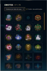 Conta de League of Legends(LoL), ouro 5, 17 emotes, 15 skins