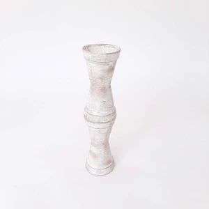 Castiçal Branco G - Artesanato e Personalizados