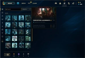 Conta platina 4 com 48 Champs e 16 Skins + 20 Espolios - League of Legends LOL