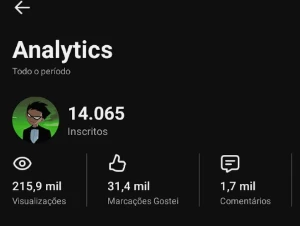 Conta de youtube de 14k de inscritos e apenas 1 no stock 🔥