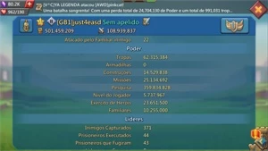 💥600M💥 GMAIL - VIGILANTE GOLD - (3M T4) - 13B RECURSOS - Lords Mobile