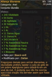 Aliança Glursona EXO +1 PA - Dofus