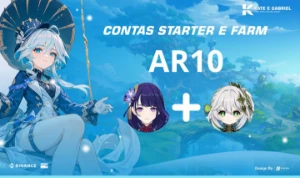 Contas Starters AR10 com 2 T5 limitados - Genshin Impact