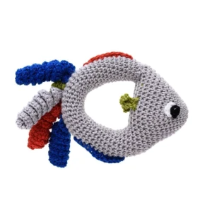 Chocalho Peixe Colorido Amigurumi - Artesanato e Personalizados