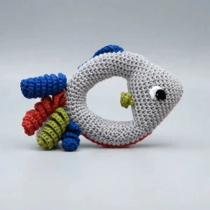 Chocalho Peixe Colorido Amigurumi - Artesanato e Personalizados