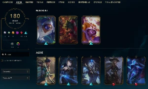 Vendo conta de lol 180 skins +++