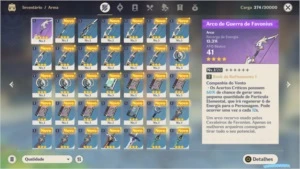 GENSHIN IMPACT - PERSONAGENS E ARMAS 4 ESTRELAS