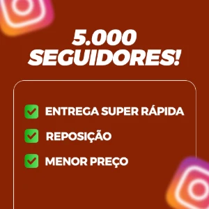 5 mil seguidores para instagram | Online agora - Redes Sociais