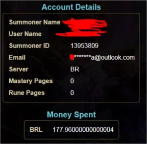 Conta League Of Legends Bronze 1 0pdl 40+champs varias skins LOL