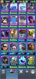 CONTA CLASH ROYALE EXP 13 - 19 CARTAS FULL