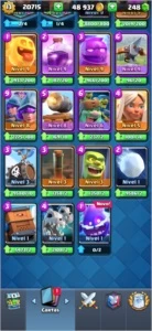 CONTA CLASH ROYALE EXP 13 - 19 CARTAS FULL