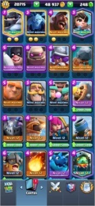 CONTA CLASH ROYALE EXP 13 - 19 CARTAS FULL