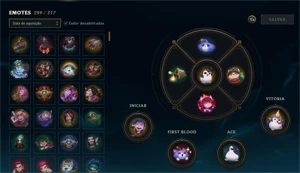 Conta LoL com 1351 skins criada desde 2013 - League of Legends