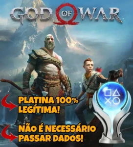 God of War 2018 - Troféu de Platina 100% Legitimo