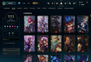 Unranked com 155 Champs e 223 Skins ( Sup / ADC / JG ) - League of Legends LOL