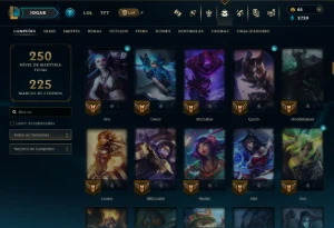 Unranked com 155 Champs e 223 Skins ( Sup / ADC / JG ) - League of Legends LOL