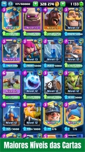 Conta ClashRoyale +5 ANOS Nivel 13 +328K 1000 gemas - Clash Royale
