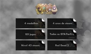 4 Medalhas CSGO, 101 Jogos, Todos GTA/Farcry, RDR2, The Sims - Steam