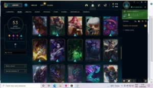V > Conta 53 skins e 90 Champs tem Skin Yasuo - League of Legends LOL