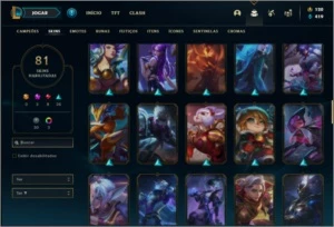 Conta ouro 2 com 122 champs e 81 skins ( MAIN JG ) - League of Legends LOL