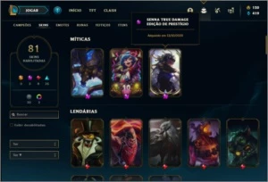 Conta ouro 2 com 122 champs e 81 skins ( MAIN JG ) - League of Legends LOL