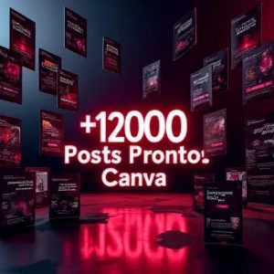 Pack Exclusivo Com +12.000 Posts Editáveis No Canva
