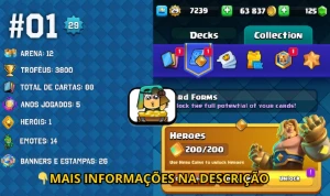 PROMOÇÃO!! - Contas Clash Royale Com Imagens