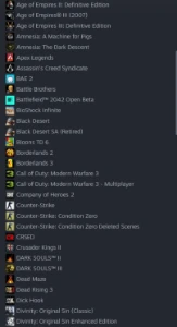 Conta Steam diversos jogos