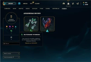 Conta Platina 4 com 87 Champs e 47 Skins - League of Legends LOL