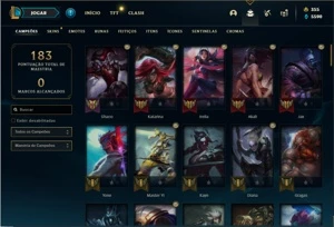 Conta Platina 4 com 87 Champs e 47 Skins - League of Legends LOL
