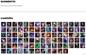 Conta Platina 4 com 87 Champs e 47 Skins - League of Legends LOL