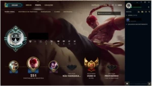 CONTA OURO2 COM BORDA PLATINA - League of Legends LOL