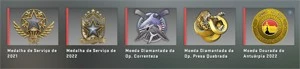 Conta CS:GO 5 Medalhas, Level 60 Steam - Counter Strike