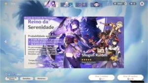 Conta genshin impact ar 55  6 personagens 5 estrelas