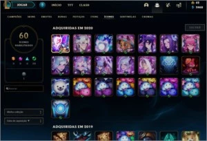 Conta Lol D4 Com 74 Champs e Passe Florescer - League of Legends