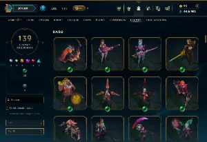 Conta com 181 skins com a Riven emissaria da luz croma verme - League of Legends LOL
