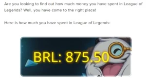 Conta lol com MMR de platina de centenas de skins - League of Legends