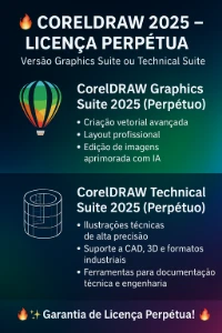 Corel Draw 2025 Perpetuo Graphics ou Technical - Softwares and Licenses