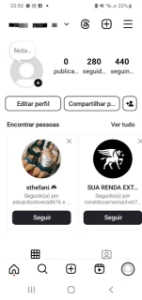 Conta de instagram - Outros